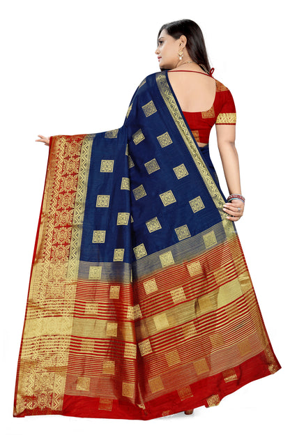 Dhiyona RV Women's Banarasi Silk With Jacquard Print Saree  ( KVD894 )