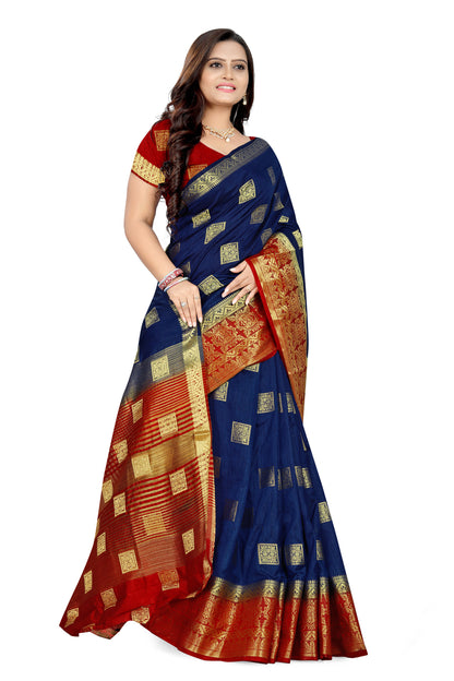 Dhiyona RV Women's Banarasi Silk With Jacquard Print Saree  ( KVD894 )
