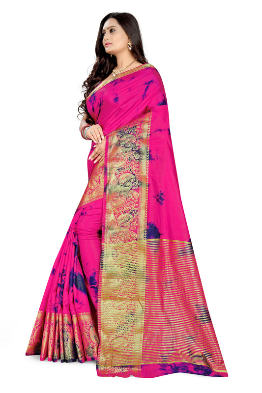 Dhiyona RV Women's Banarasi Silk With Jacquard Print Saree  ( KVD899 )