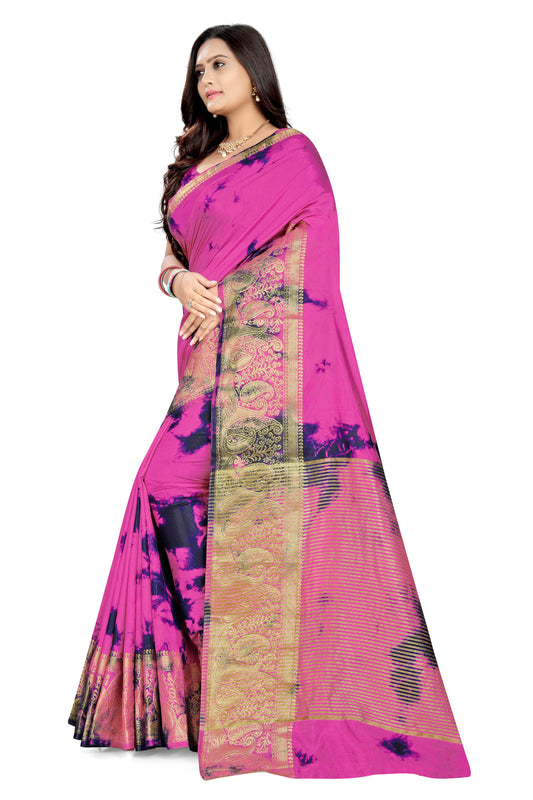 Dhiyona RV Women's Banarasi Silk With Jacquard Print Saree  ( KVD901 )