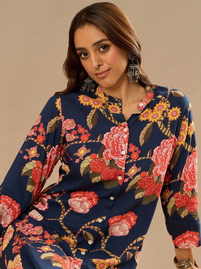 Women Floral Printed Regular Kurta with Palazzos