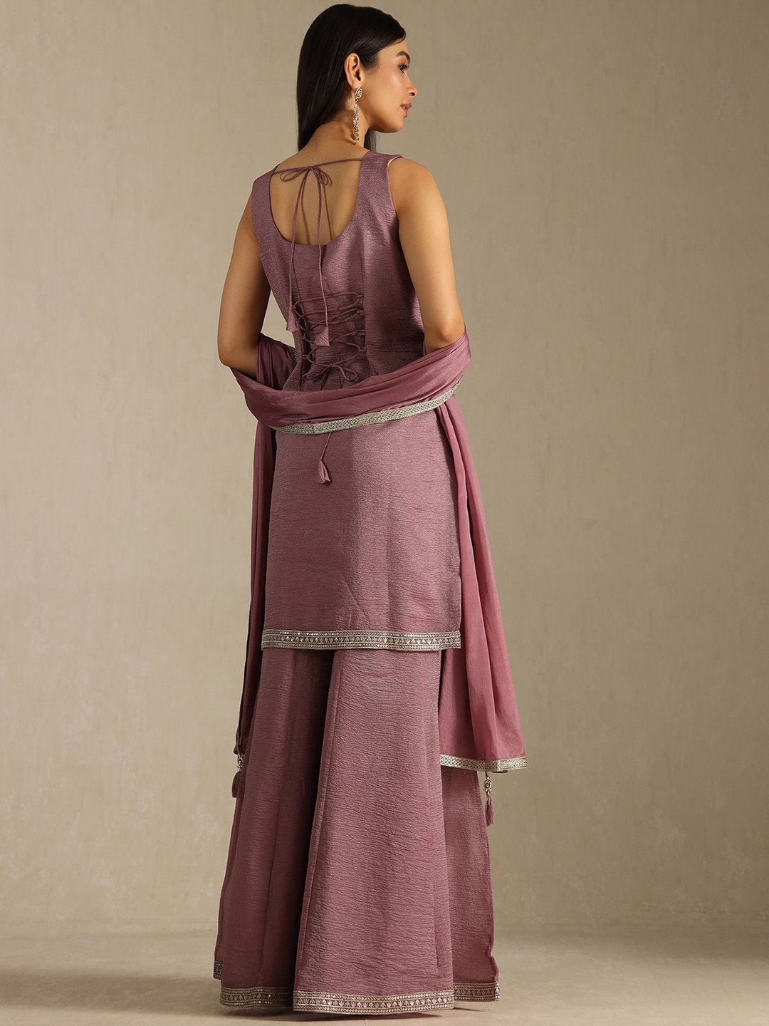 Dhiyona SO Women's Women Solid Kurta with Palazzo & Dupatta