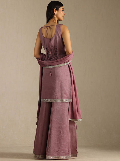 Dhiyona SO Women's Women Solid Kurta with Palazzo & Dupatta