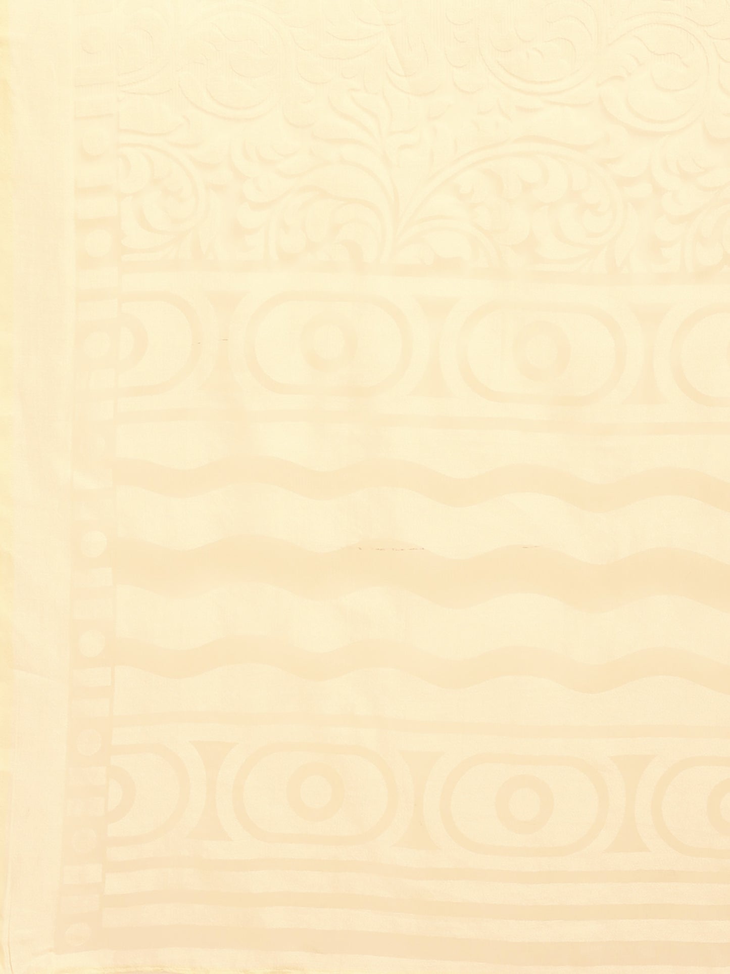 Women's Brasso Off White Printed Designer Saree With Blouse Piece