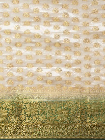 Dhiyona RV Women's Banarasi Cotton Silk With Zari weaving Saree  ( KVD1003 )