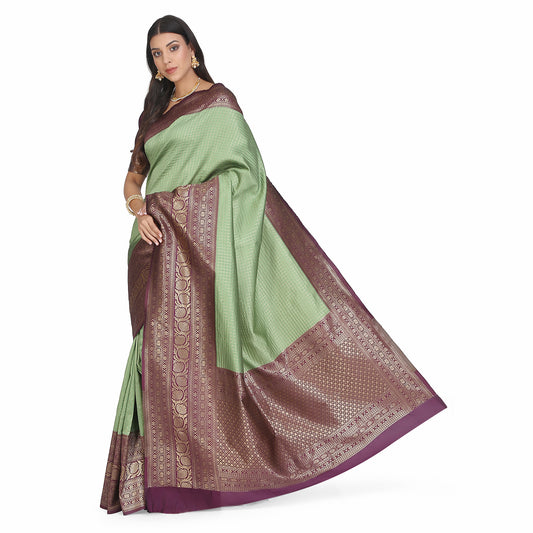 Dhiyona RV Women's Banarasi Cotton Silk With Zari weaving Saree  ( KVD1008 )