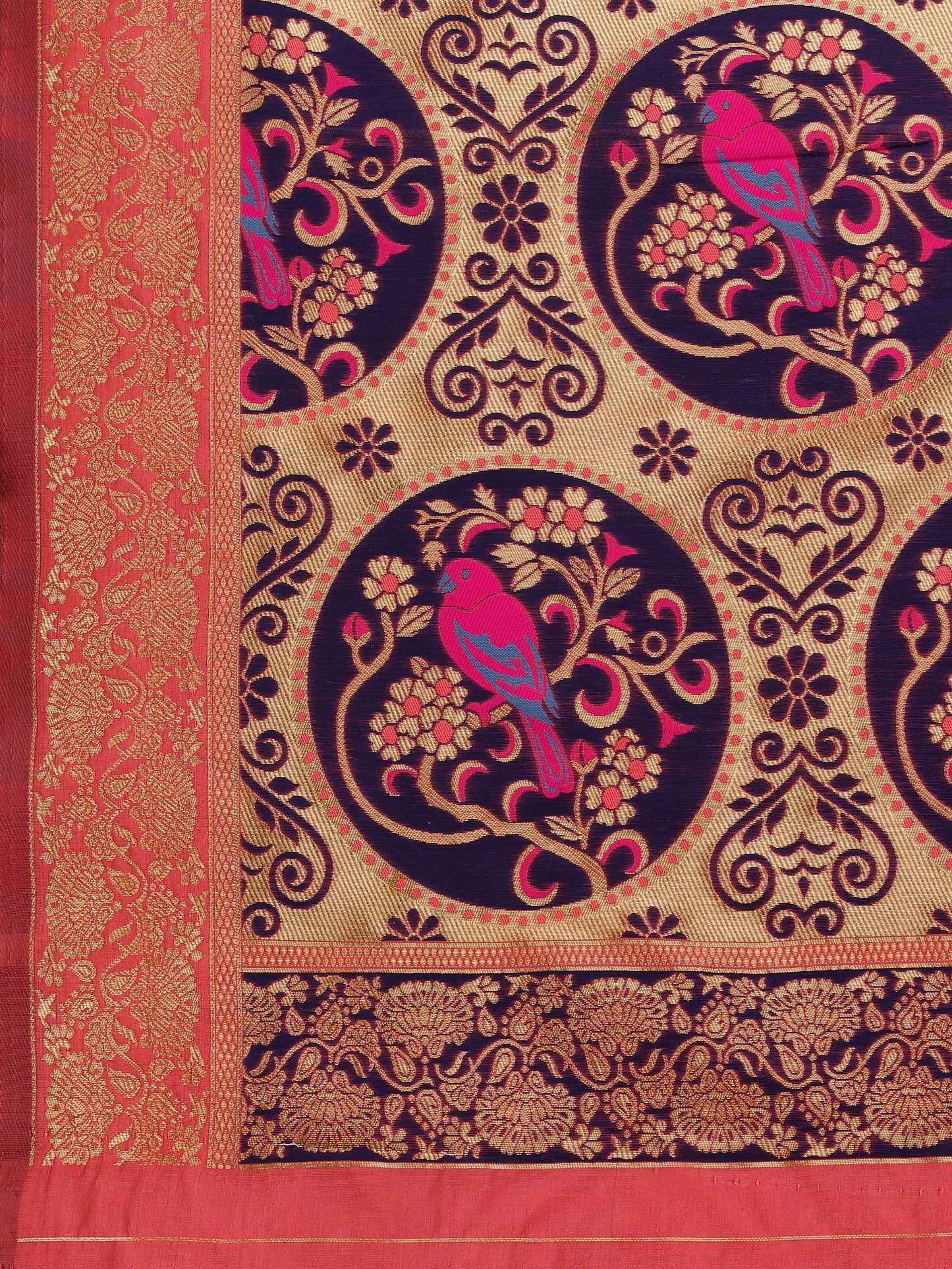 Dhiyona RV Women's Banarasi Cotton silk  With Zari weaving Saree  ( KVD1160 )