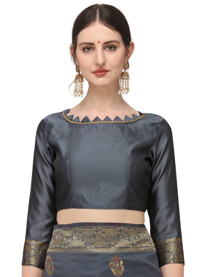 Dhiyona RV Women's Banarasi Cotton silk  With Zari weaving Saree  ( KVD1161 )