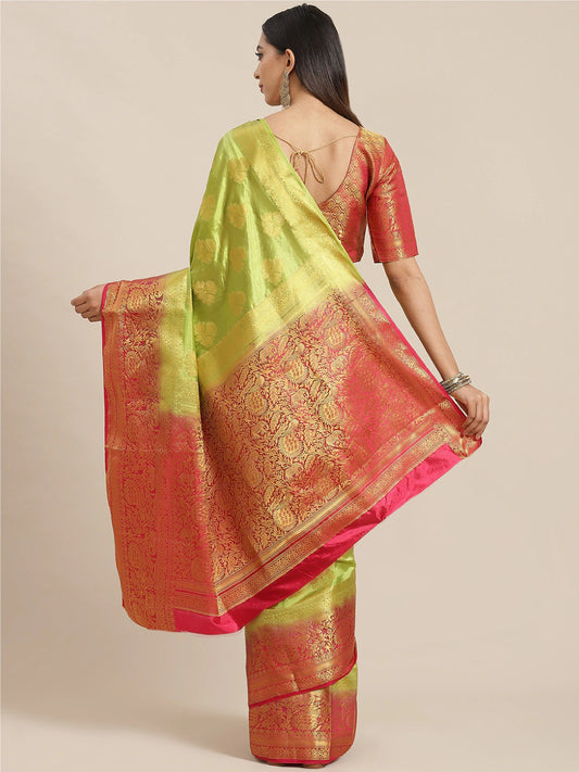 Dhiyona RV Women's Banarasi Silk With Jacquard Print Saree  ( KVD1296 )