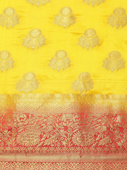 Dhiyona RV Women's Banarasi Silk With Jacquard Print Saree  ( KVD1297 )