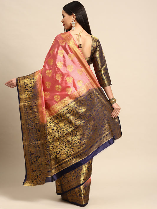 Dhiyona RV Women's Banarasi Silk With Jacquard Print Saree  ( KVD1298 )