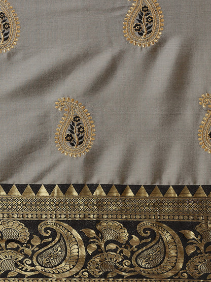Dhiyona RV Women's Cotton Silk Saree With Zari Embroidered Work And Zari Weaving Border ( KVD1308 )