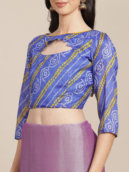 Dhiyona RV Women's Chiffon Saree With Sequine Embroidered Work And Bandhani Flowers. ( KVD1314 )