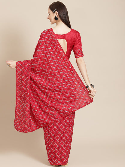 Dhiyona RV Women's Dora Silk Sequins Work Saree ( KVD1406 )