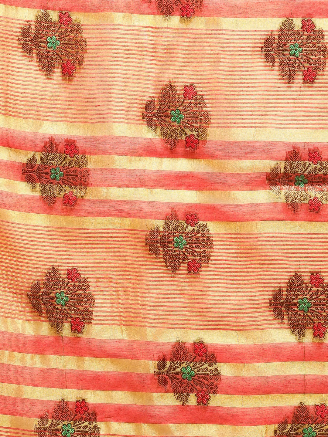 Dhiyona RV Women's Jacquard Cotton Silk Zari Butti And Lace Border Saree ( KVD1425 )