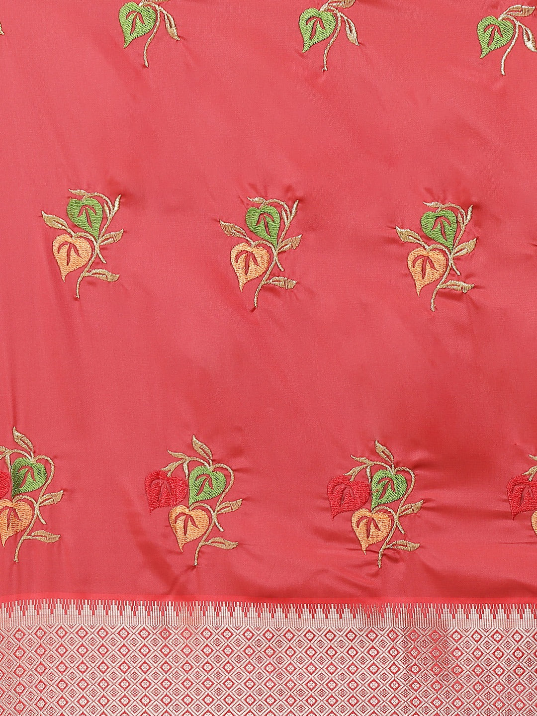 Dhiyona RV Women's Soft Cotton Silk With Colourful Thread Embroidery Saree With Blouse ( KVD1472 )
