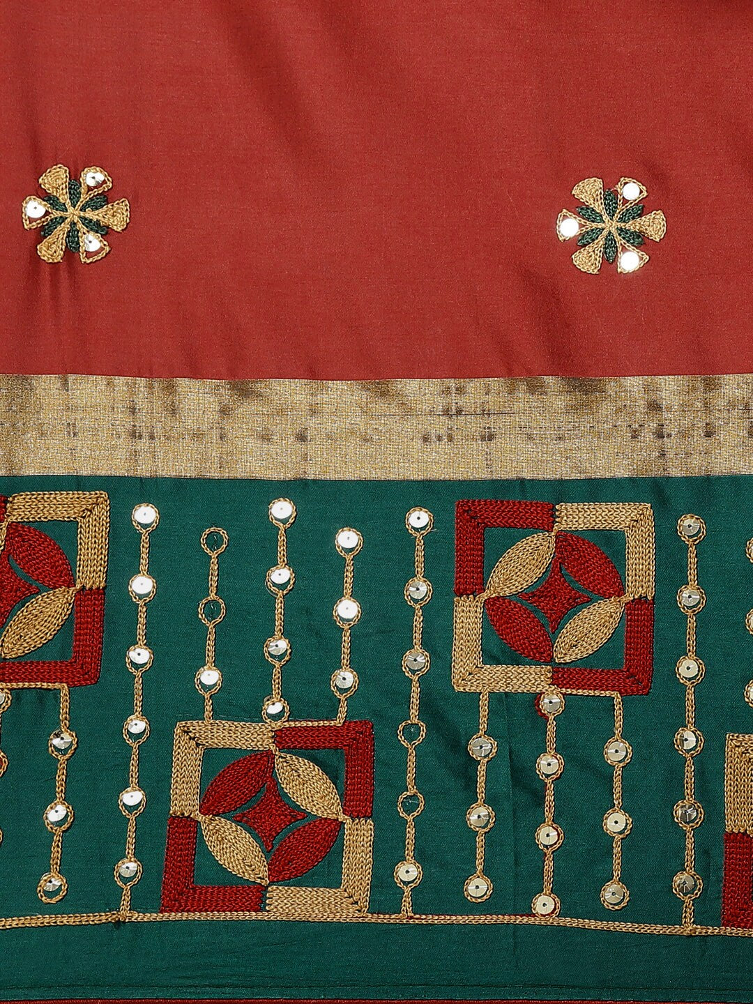 Dhiyona RV Women's Designer Traditional Embroidered Cotton Silk Saree With Blouse ( KVD1570 )