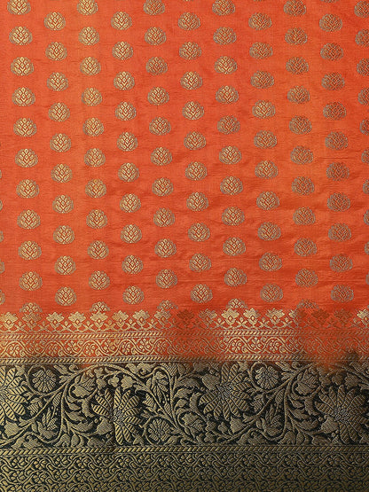 Dhiyona RV Women's Banarasi Cotton Silk With Zari weaving Saree  ( KVD1583 )