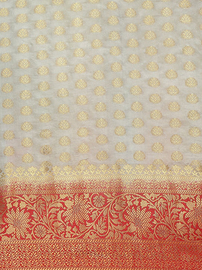 Dhiyona RV Women's Banarasi Cotton Silk With Zari weaving Saree  ( KVD1584 )