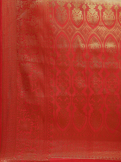 Dhiyona RV Women's Banarasi Cotton Silk With Zari weaving Saree  ( KVD1584 )