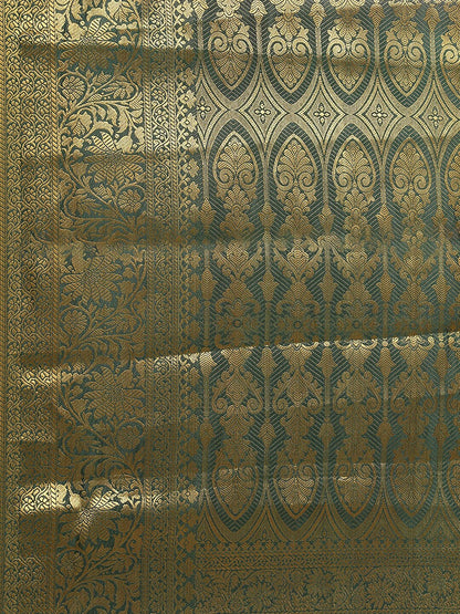 Dhiyona RV Women's Banarasi Cotton Silk With Zari weaving Saree  ( KVD1586 )