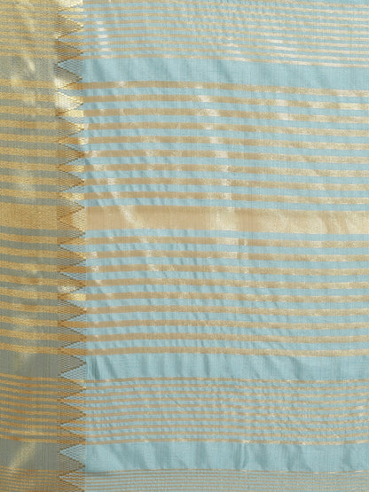 Dhiyona RV Women's Assam Silk With Golden Broad Border Saree  ( KVD1717 )