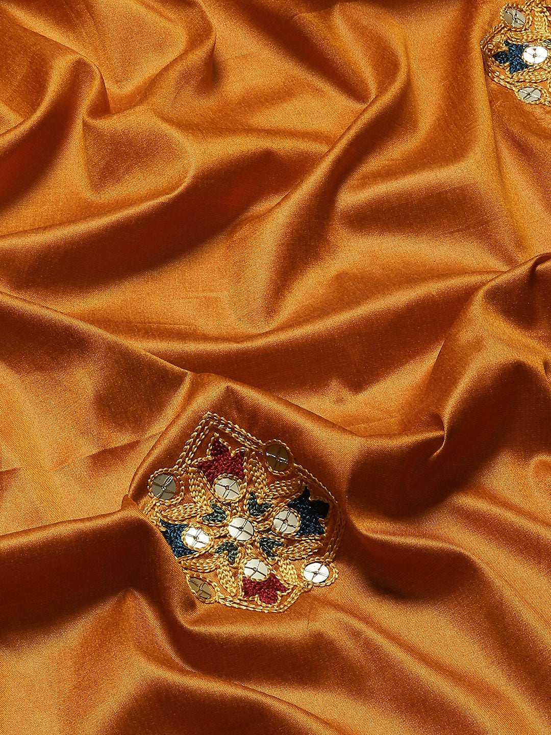 Dhiyona RV Women's Exquisite Aangi Cotton Silk Saree with Multi-Color Thread & Sequins Embroidery With Blouse ( KVD1815 )
