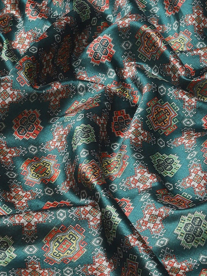 Dhiyona RV Women's Luxurious Banarasi Silk Digital Print Saree with Zari Woven Rich Pallu With Blouse ( KVD1906 )