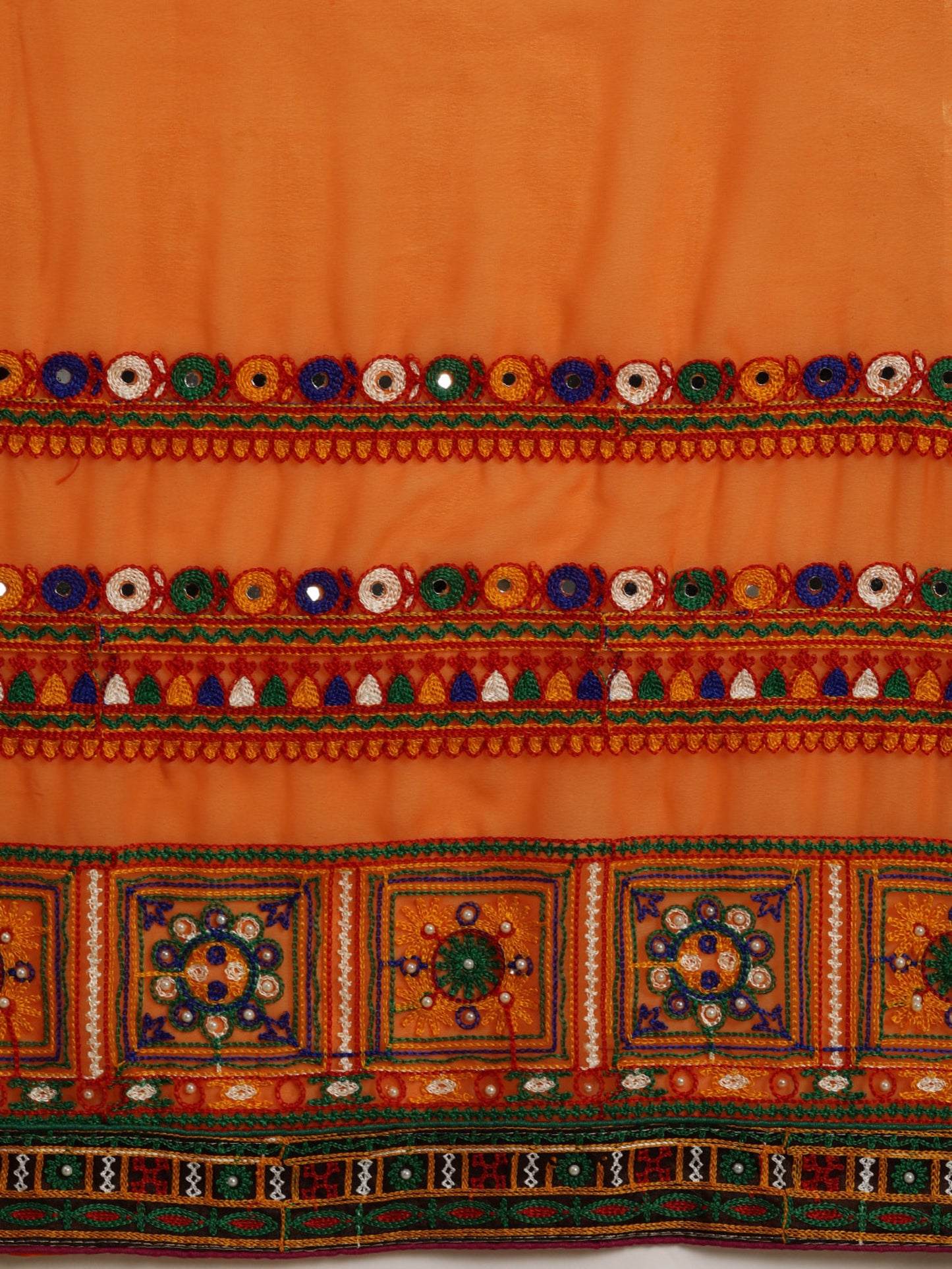 Dhiyona RV Women's half and half bandhani pallu Red  and Orange color saree ( KVD207 )