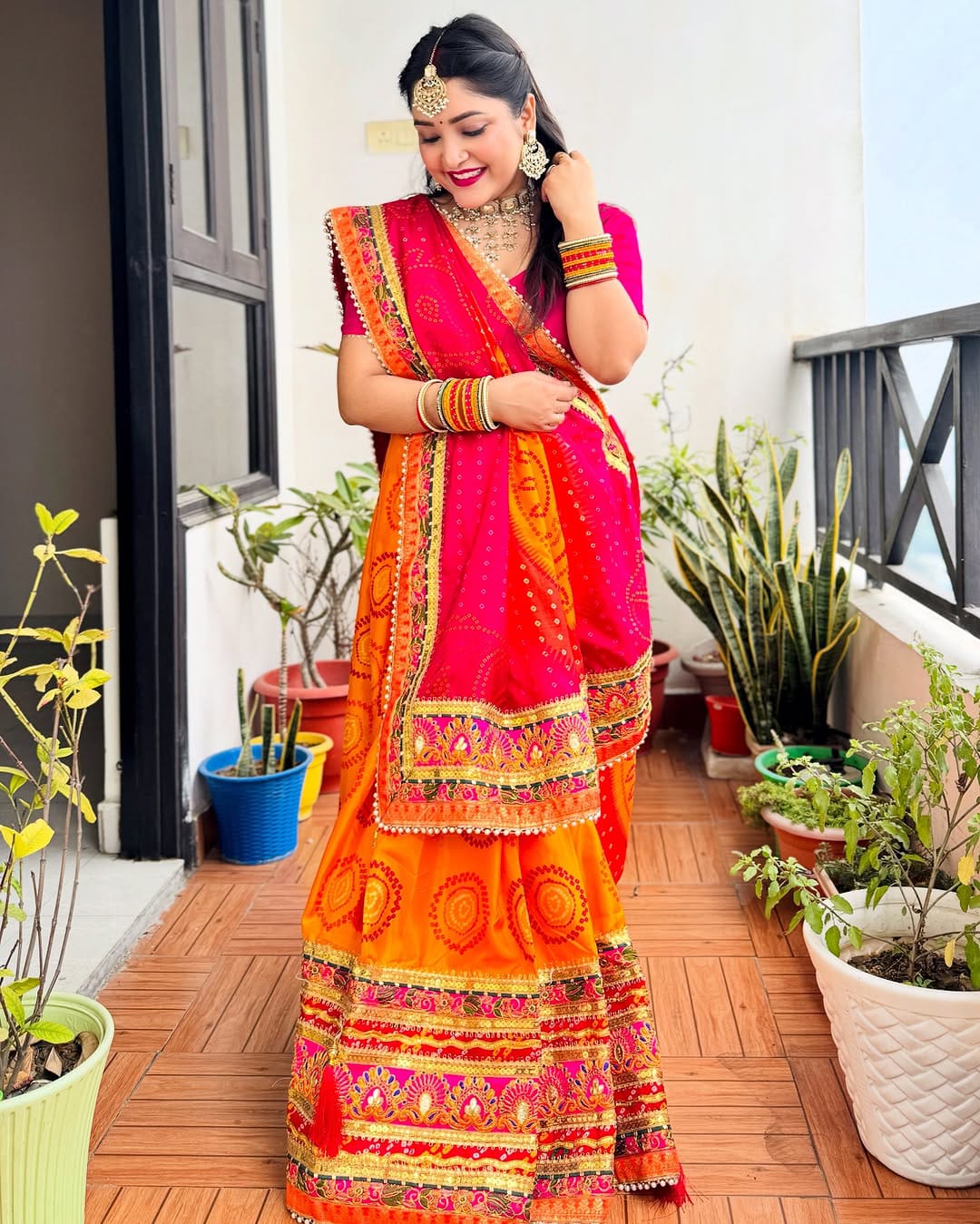 Dhiyona RV Women's Soft Pure Chiffon With Colourful Embroidery Heavy Lace Saree With Blouse ( KVD2075 )