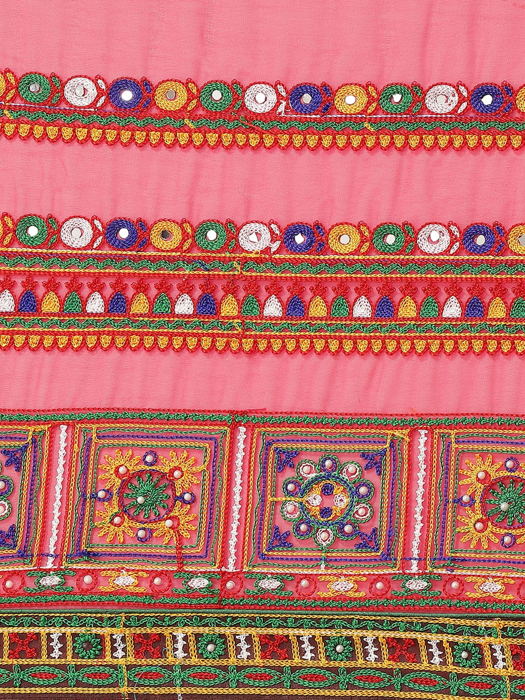 Dhiyona RV Women's Georgette With heavy Kutchi Embroidered Work Saree ( KVD716 )