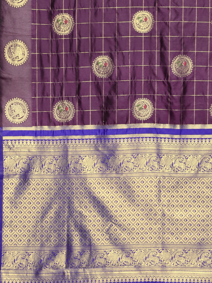 Dhiyona RV Women's Banarasi Cotton Silk With Zari weaving  Saree  ( KVD909 )