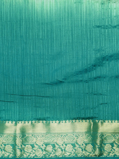 Dhiyona RV Women's Banarasi Silk With Silver and Golden Jacquard Print Saree  ( KVD914 )
