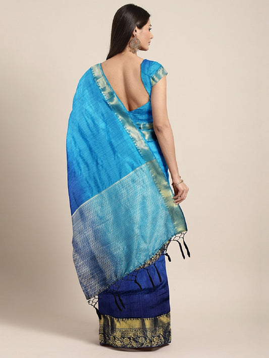 Dhiyona RV Women's Banarasi Silk With Silver and Golden Jacquard Print Saree  ( KVD916 )
