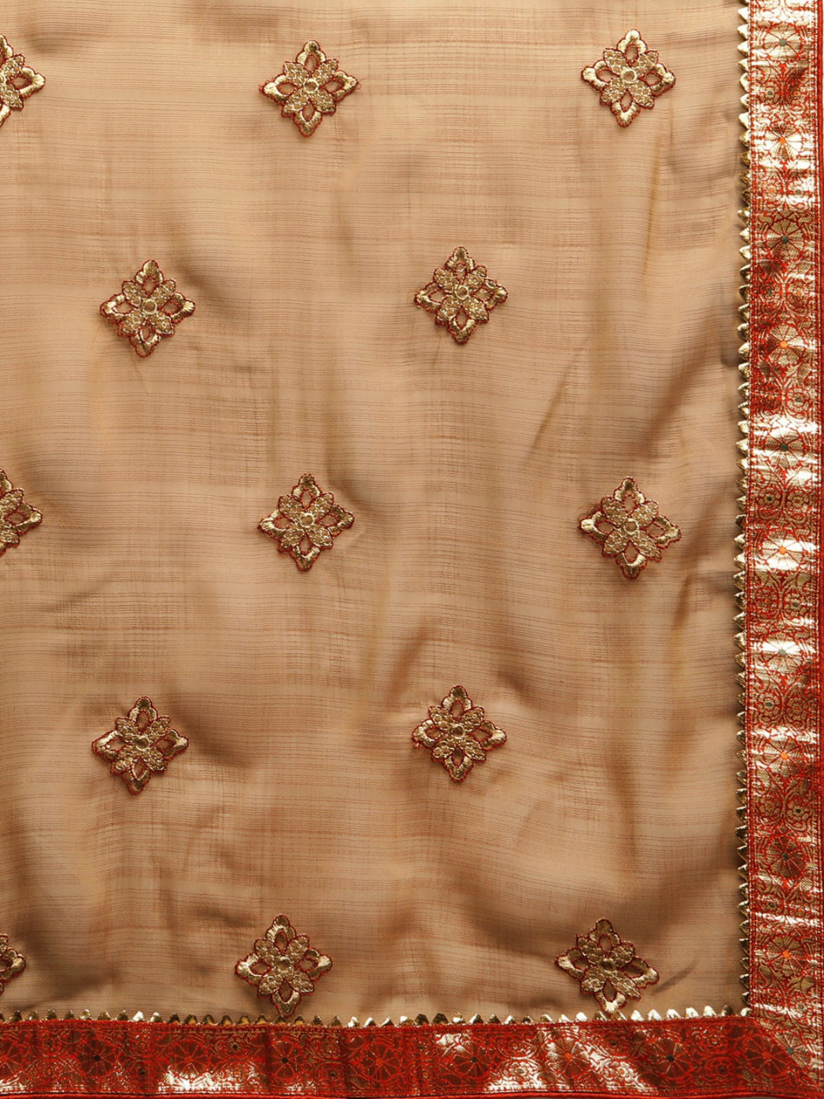 Dhiyona RV Women's Two tone chiffon With Zari Embroidery Saree ( KVD949 )