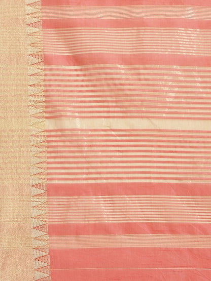 Dhiyona RV Women's Assam Silk With Golden Broad Border Saree  ( KVD987 )