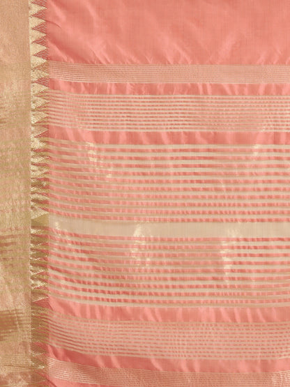 Dhiyona RV Women's Assam Silk With Golden Broad Border Saree  ( KVD989 )