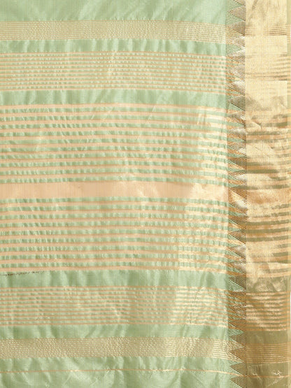 Dhiyona RV Women's Assam Silk With Golden Broad Border Saree  ( KVD990 )