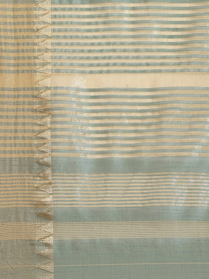 Dhiyona RV Women's Assam Silk With Golden Broad Border Saree  ( KVD991 )
