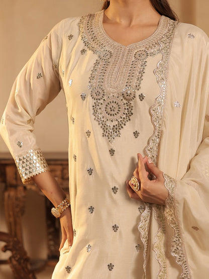 Women Ethnic Motifs Printed Kurta with Palazzo & Dupatta