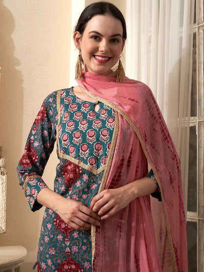 Dhiyona SN Women's Printed Pure Cotton Kurta Sets