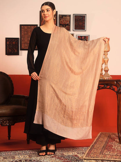 Dhiyona PA Reversible Zargul Fine Wool Striped Woven Design Shawl