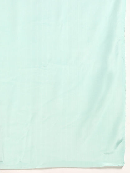 Dhiyona GR Women's Sabhya Aqua Green Satin Saree
