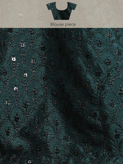 Dhiyona GR Women's Sabhya Aqua Green Satin Saree