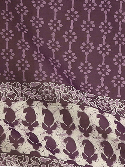 Paisley Printed Regular Pure Cotton Straight Kurta with Trousers & Dupatta