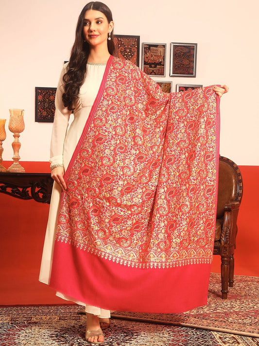 Dhiyona PA Paisley Embroidered Zari Shawl