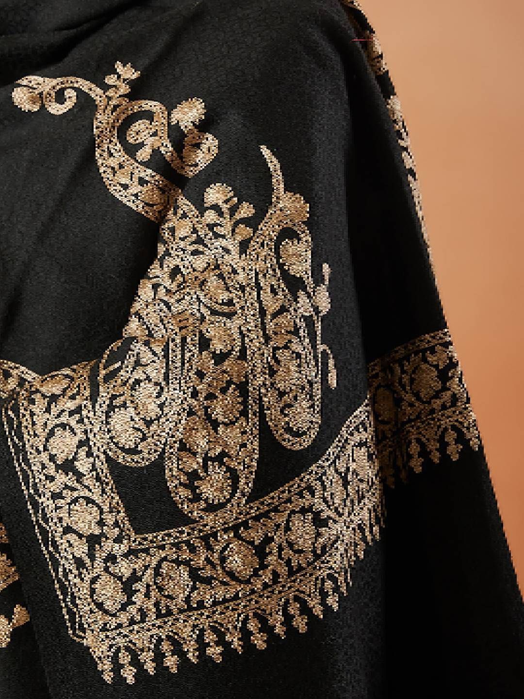 Dhiyona PA Ethnic Motifs Embroidered Shawl