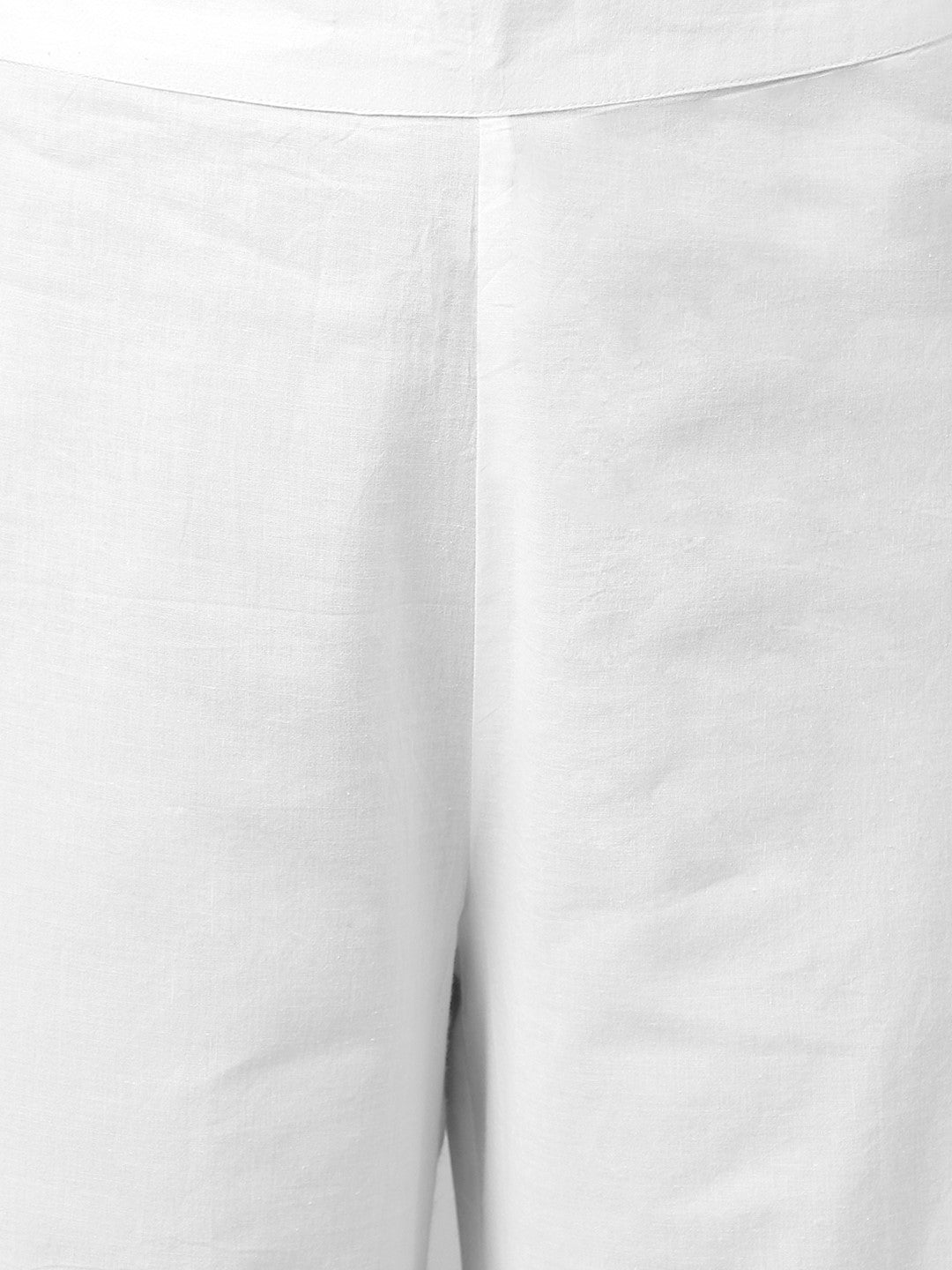 Women's Off White Pure Cotton Flared Kurta with Palazzo and Dupatta