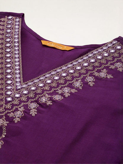 Women Ethnic Motifs Embroidered Kurta with Trousers & Dupatta