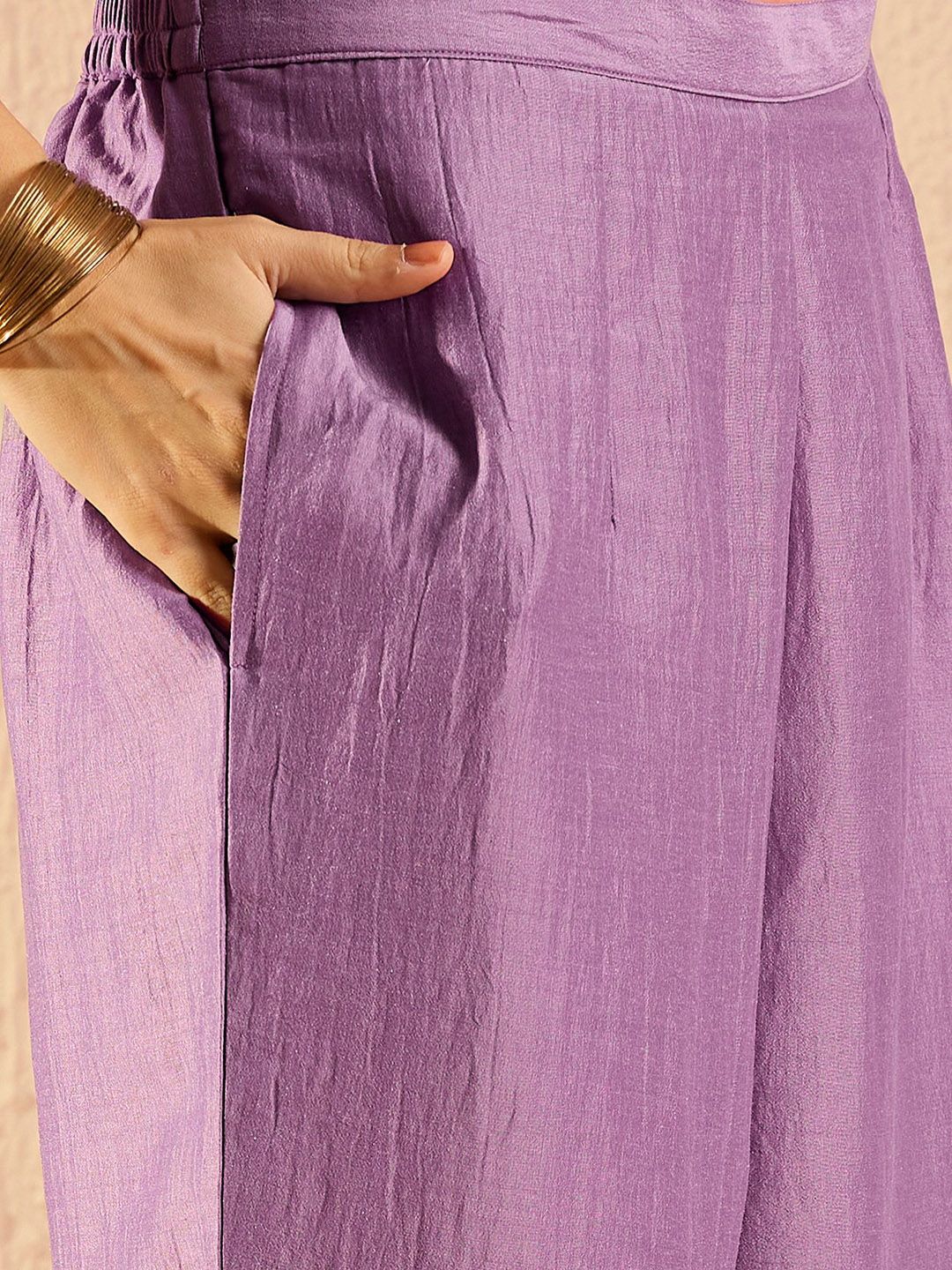 Floral Embroidered Straight Kurta With Trousers & Dupatta